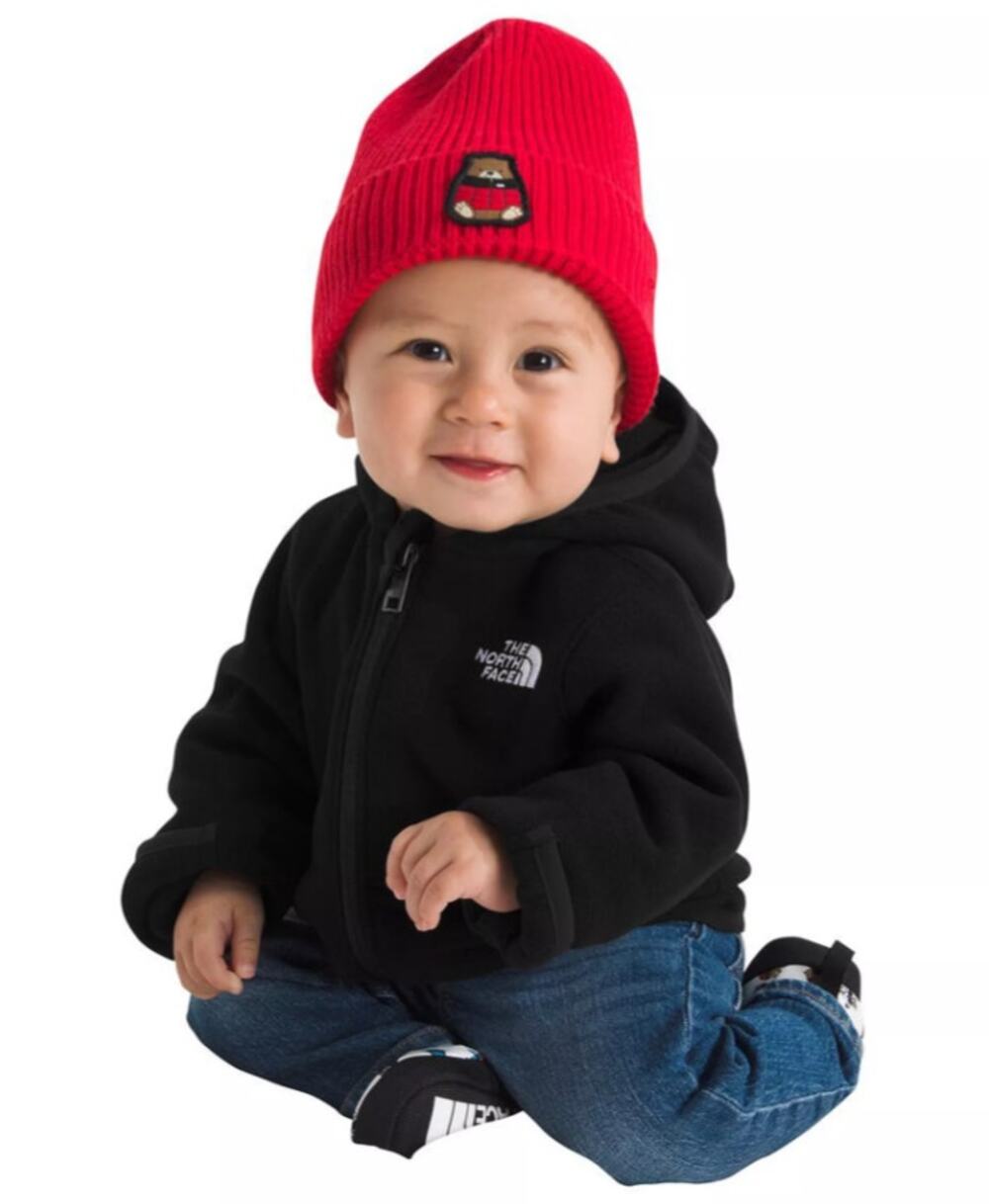 The North Face Baby Size 3 Black Glacier Fleece Full Zip Hoodie Jacket U3-4